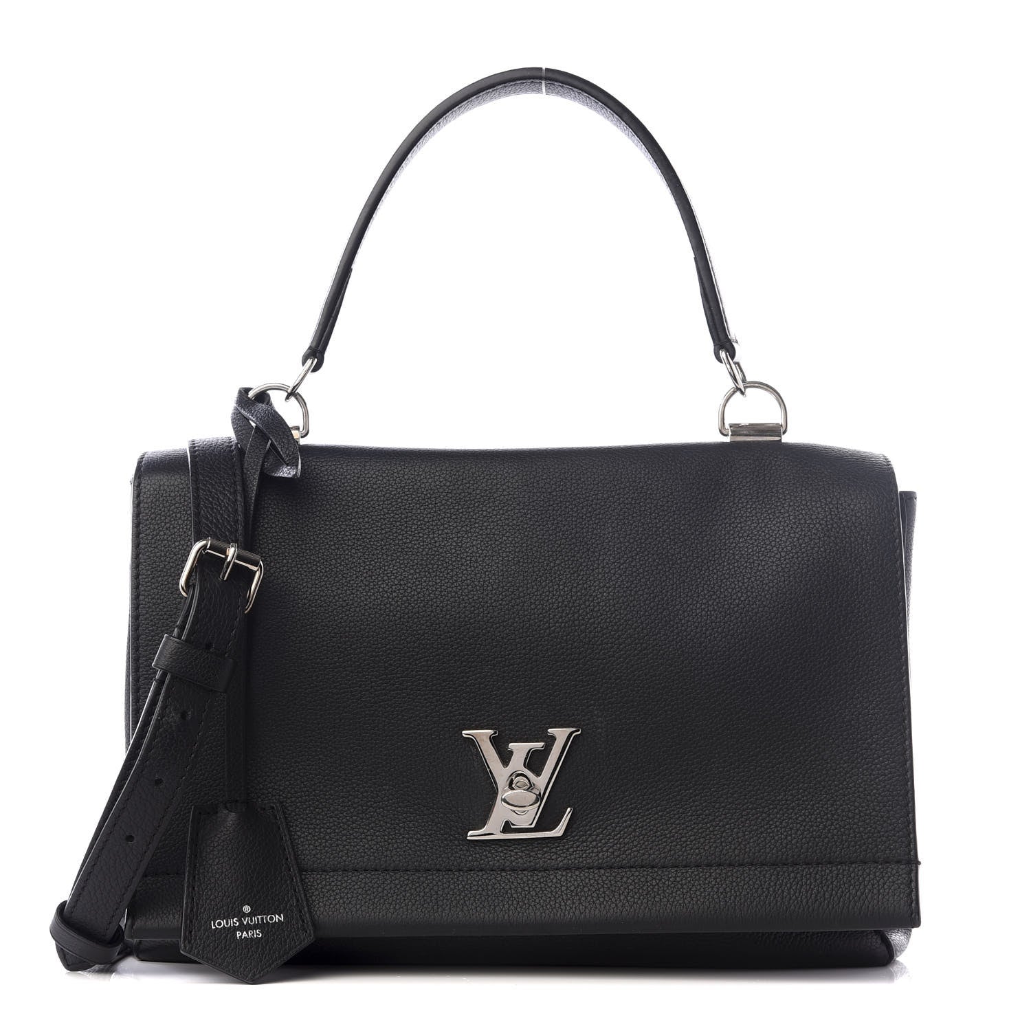 Louis Vuitton Soft Calfskin Lockme II Top Handle Black 1 of 7