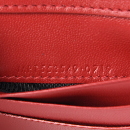Saint Laurent Calfskin Monogram Compact Wallet Red 8 of 9