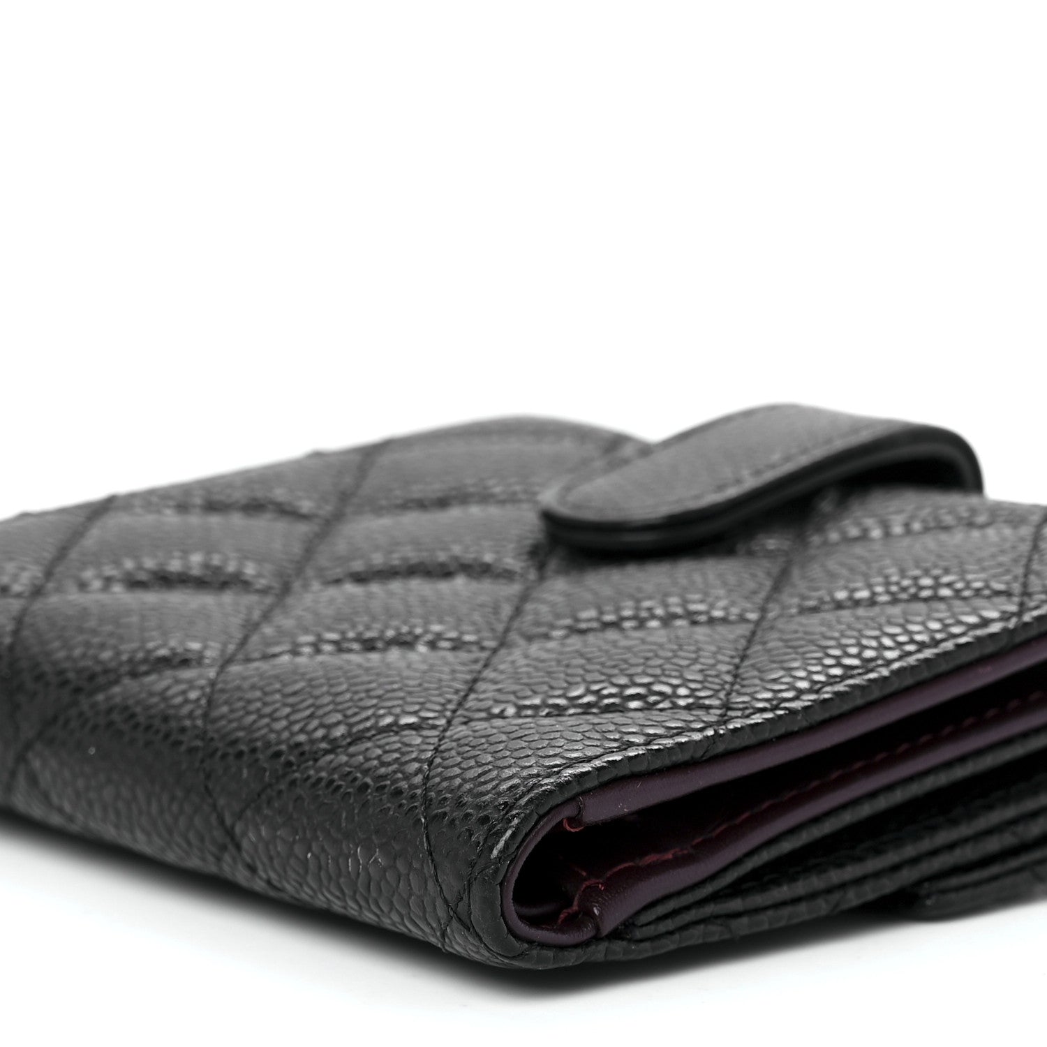 Chanel Caviar Quilted Compact French Flap Wallet Black 13 of 14