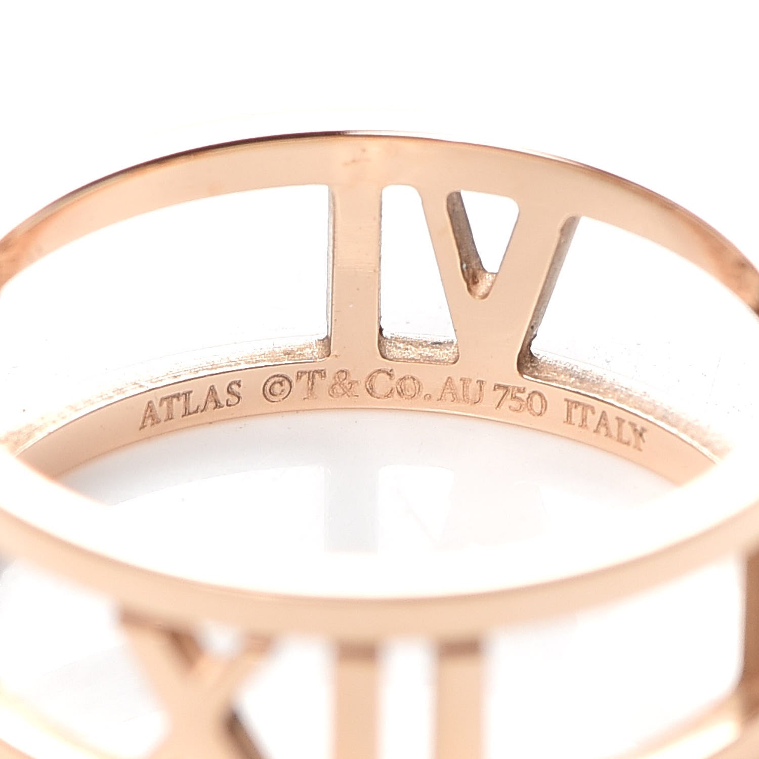 Tiffany 18K Rose Gold Atlas Open Ring 55 7.25 4 of 4