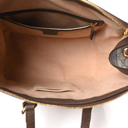 Gucci GG Supreme Monogram Web Medium Ophidia Tote Bag Brown 5 of 10