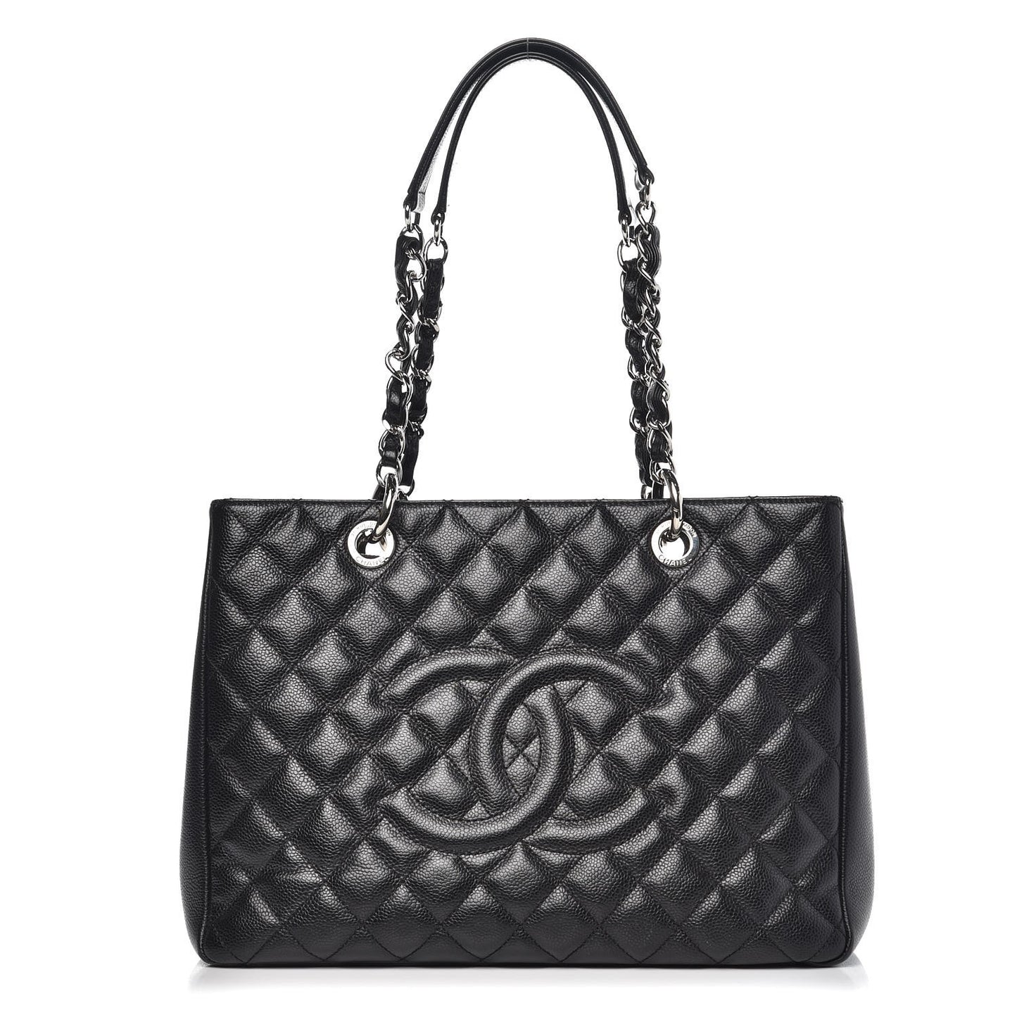Caviar Quilted Grand Shopping Tote GST Black