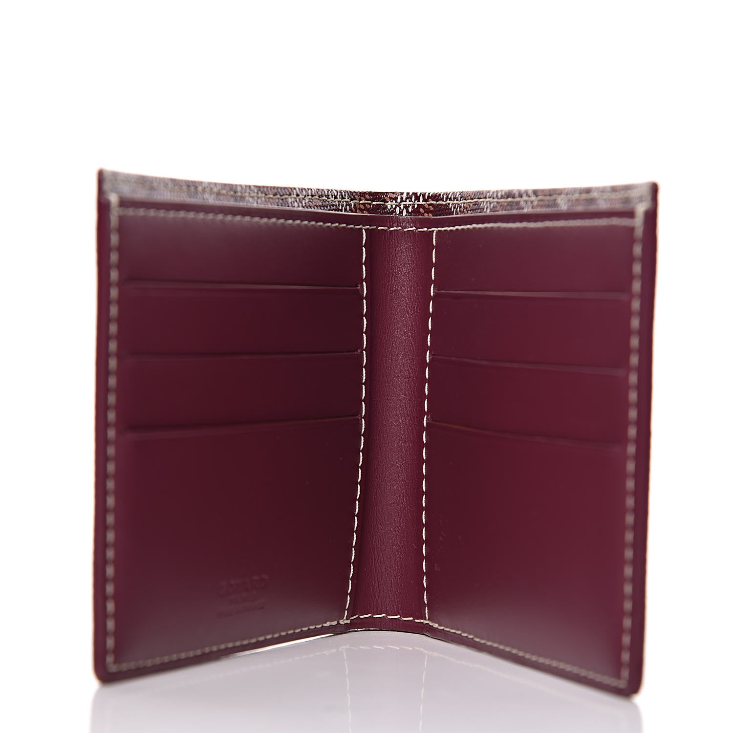 Goyard Goyardine Bi-Fold Victoire PM Wallet Burgundy 5 of 7
