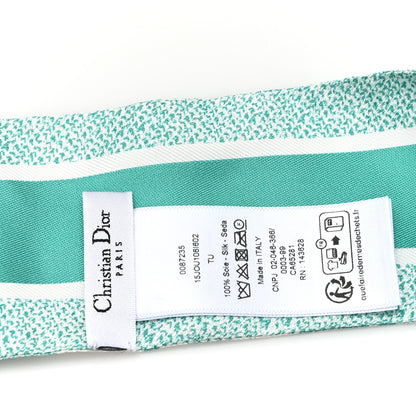 Christian Dior Silk Toile De Jouy Mitzah Scarf Green 3 of 4