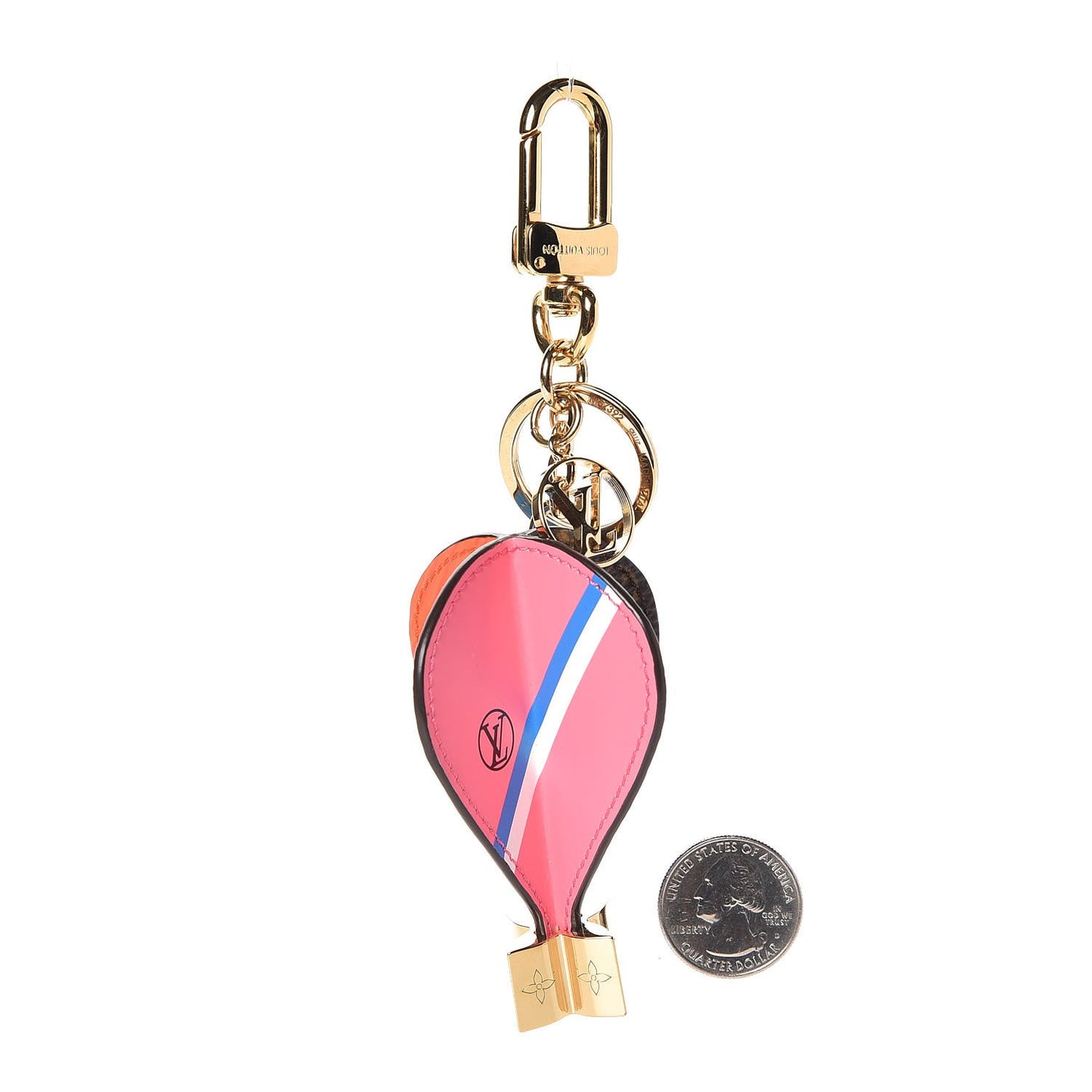 Calfskin Epi Monogram In The Air Bag Charm Key Holder Rose