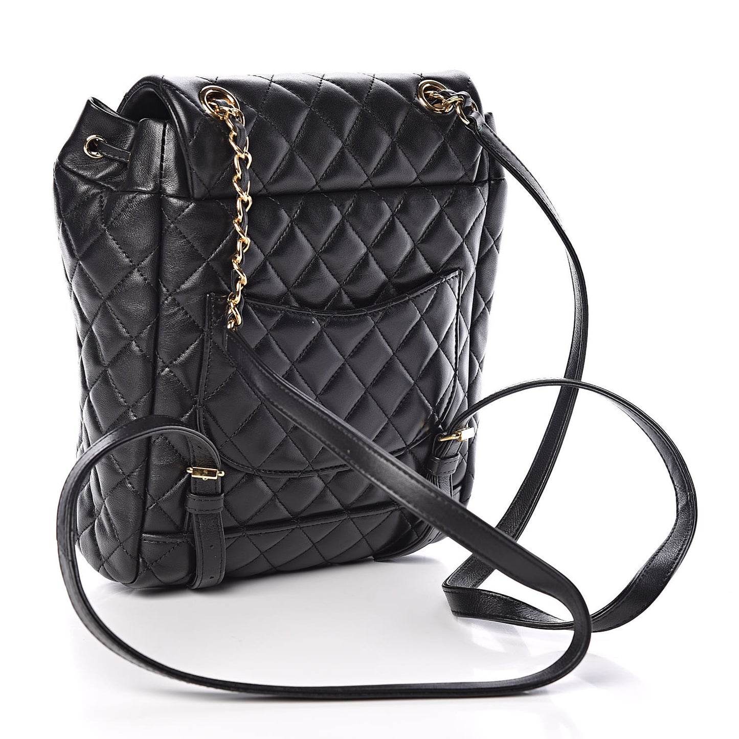 Lambskin Quilted Small Urban Spirit Backpack Black