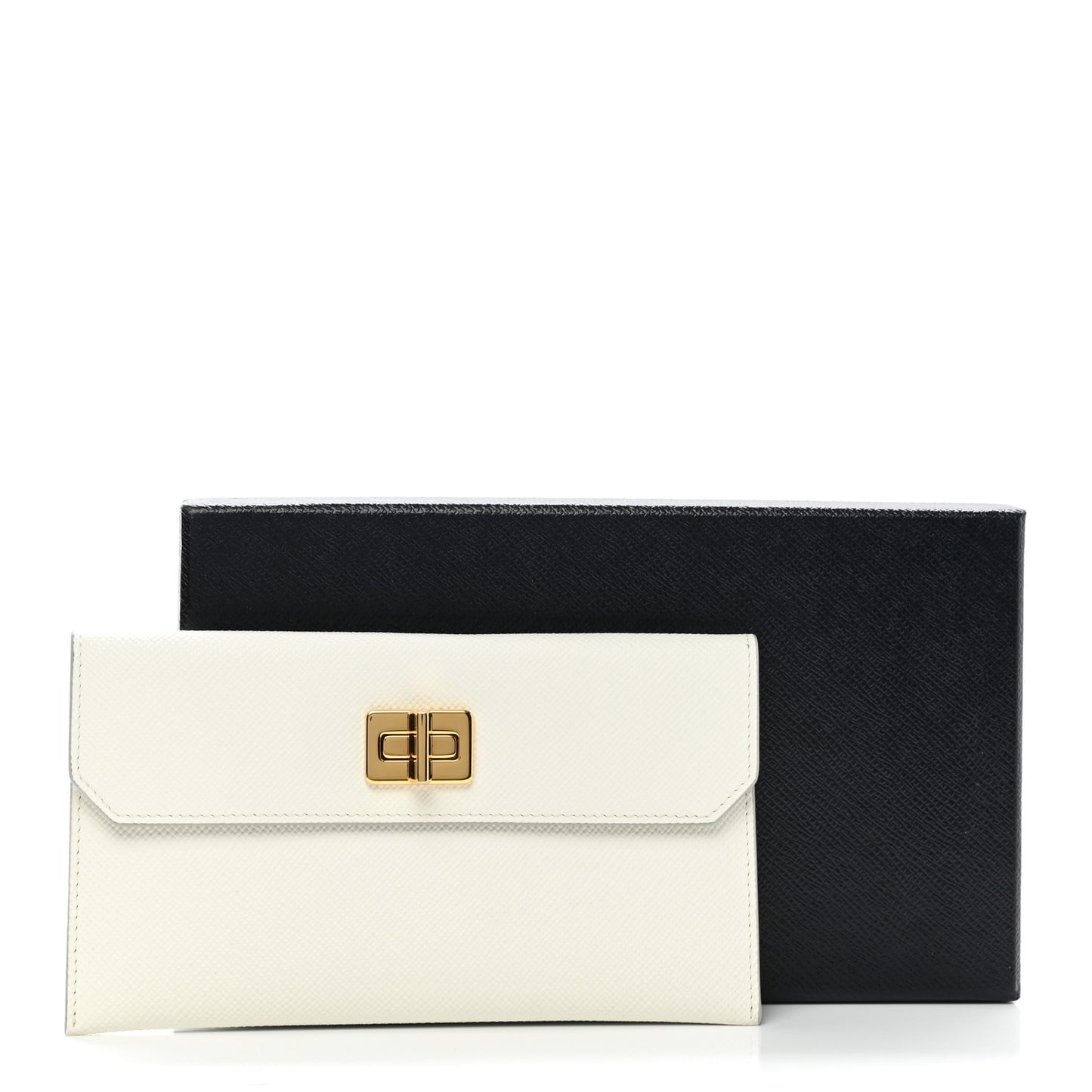Saffiano Envelope Clutch White