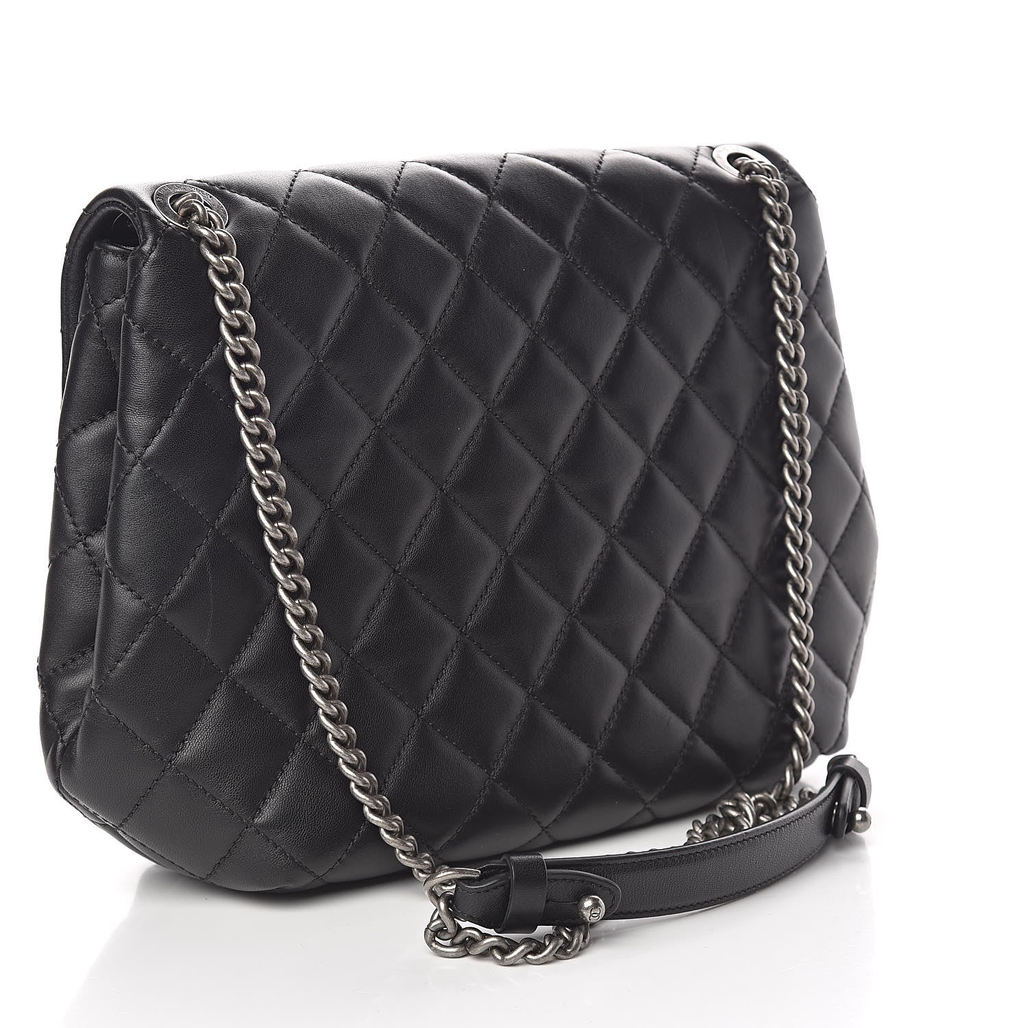 Chanel Lambskin Quilted Large Daily Supple Flap Black 3 of 12