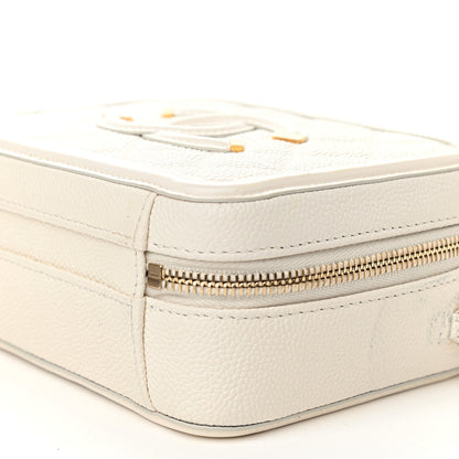 Chanel Caviar Quilted Small CC Filigree Vanity Case White 9 of 11