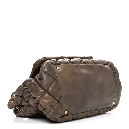 Chanel Calfskin Bubble Quilt Accordion Flap Brown 4 of 10