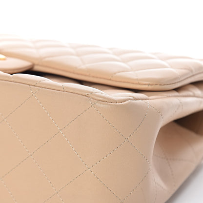 Chanel Lambskin Quilted Jumbo Double Flap Beige Clair 12 of 15
