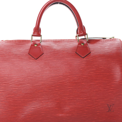 Louis Vuitton Epi Speedy 30 Castillan Red 7 of 19