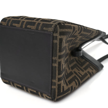 Fendi Fabric Jacquard Vitello Grace FF 1974 Mini Fendi Origami Tobacco Moro Ebano 10 of 10