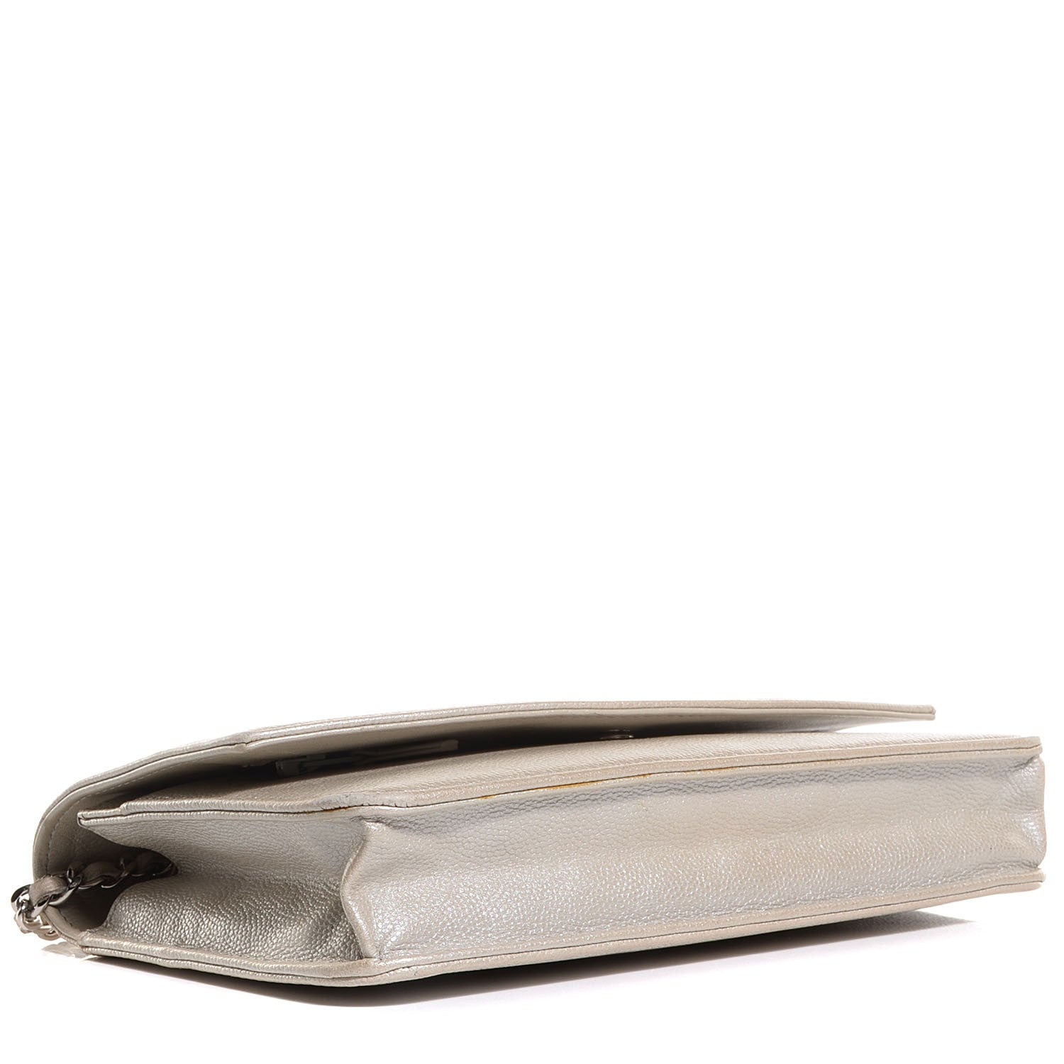 Chanel Caviar Sevruga Wallet on Chain WOC Pearl 5 of 9