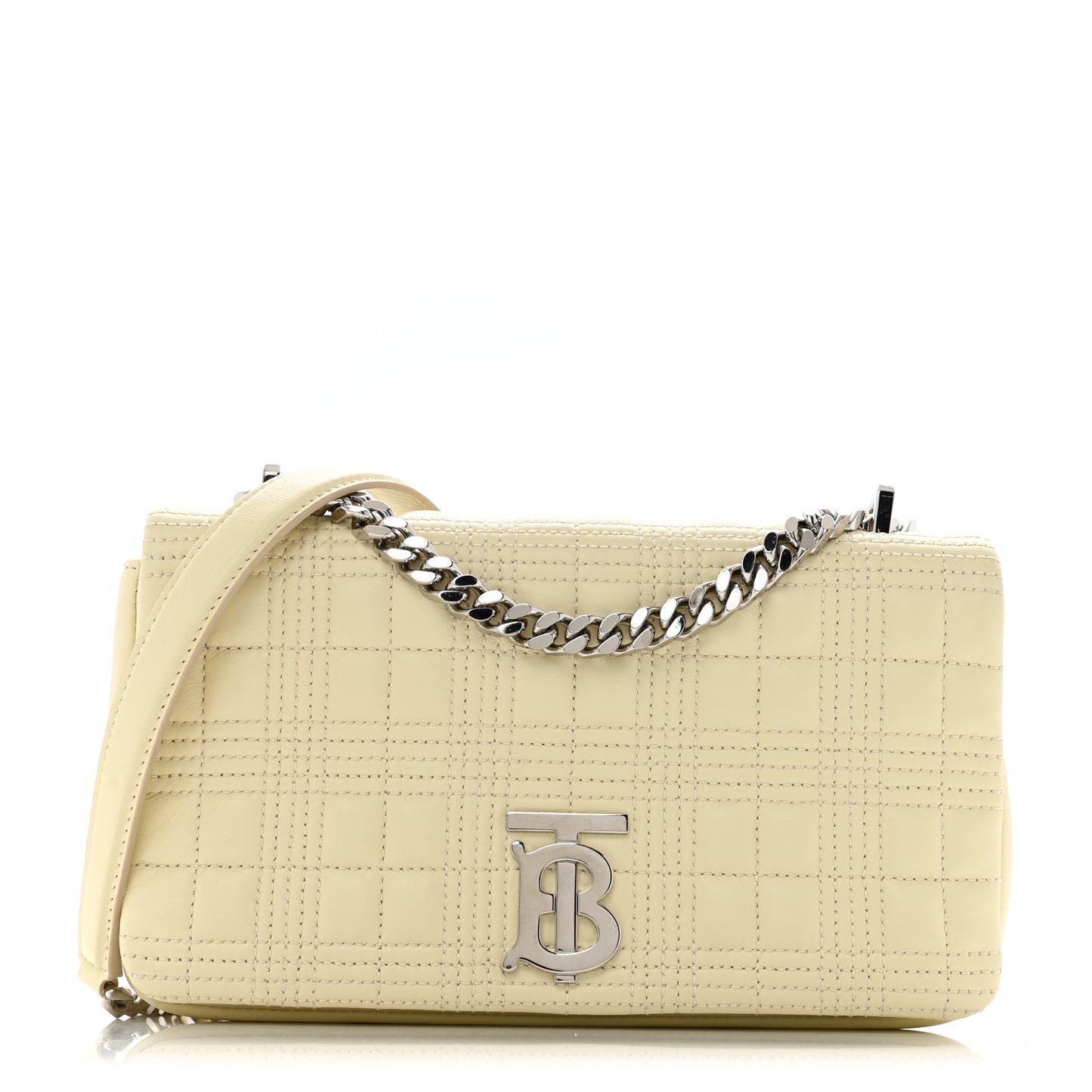 Lambskin Quilted Small Lola Bag Pale Vanille