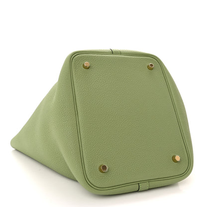 Hermes Taurillon Clemence Picotin Lock 22 MM Vert Criquet 4 of 11