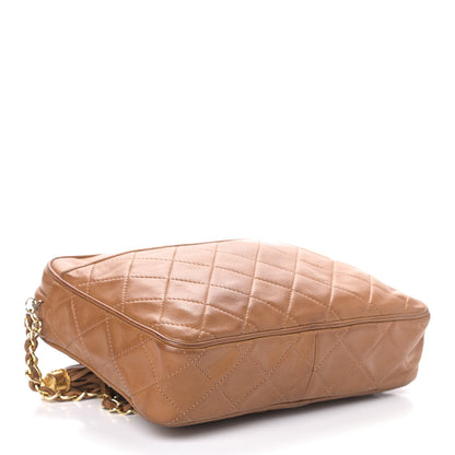 Chanel Lambskin Tassel Camera Case Light Brown 3 of 9