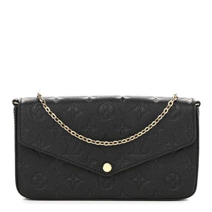 Louis Vuitton Empreinte Pochette Felicie Chain Wallet Black 3 of 10