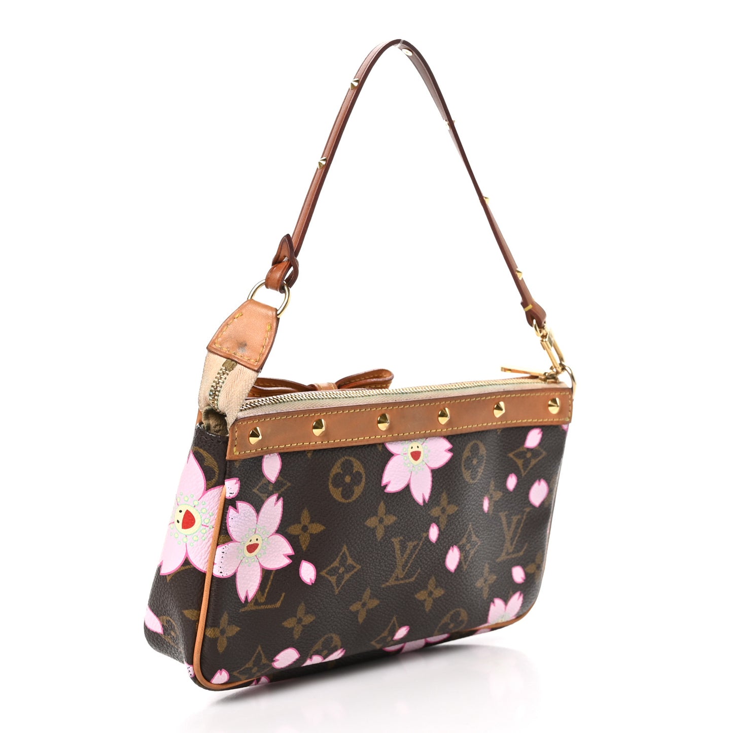 Monogram Cherry Blossom Pochette Accessories Brown