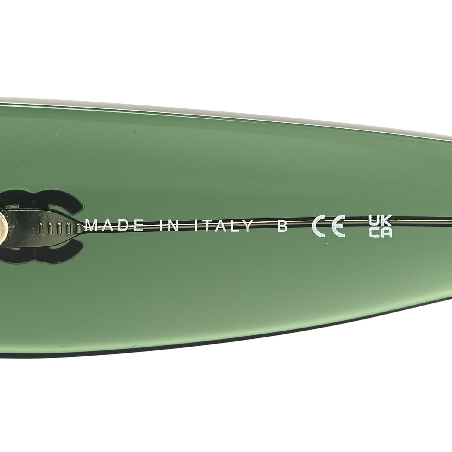 Chanel Acetate Pearl Rectangle Sunglasses 5480-H Dark Green 6 of 8
