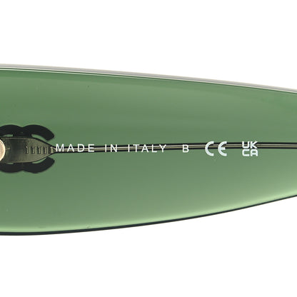Chanel Acetate Pearl Rectangle Sunglasses 5480-H Dark Green 6 of 8