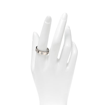 Cartier 18K White Gold 3 Diamond 5.5mm LOVE Ring 60 9 2 of 6