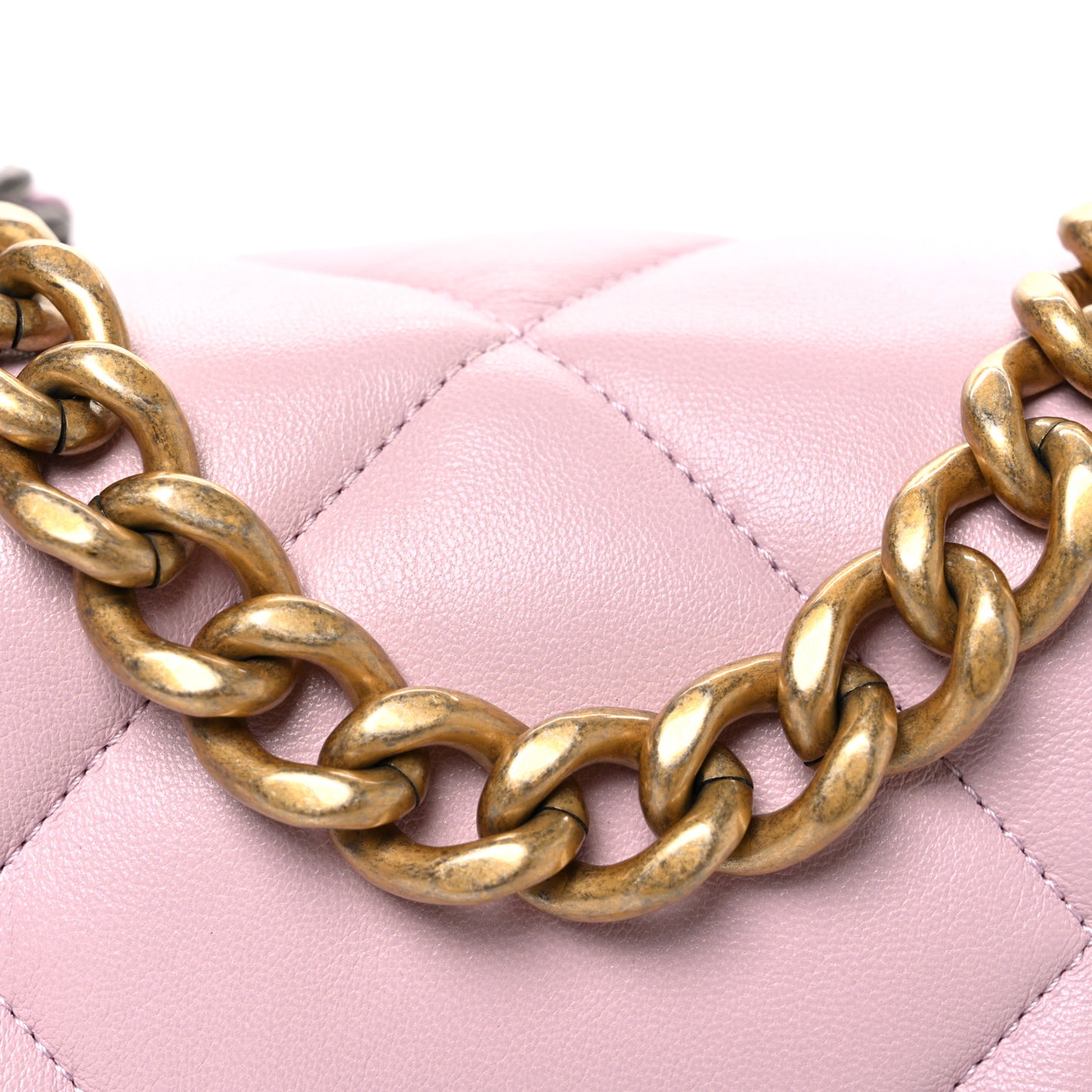 Lambskin Quilted Medium Chanel 19 Flap Light Pink