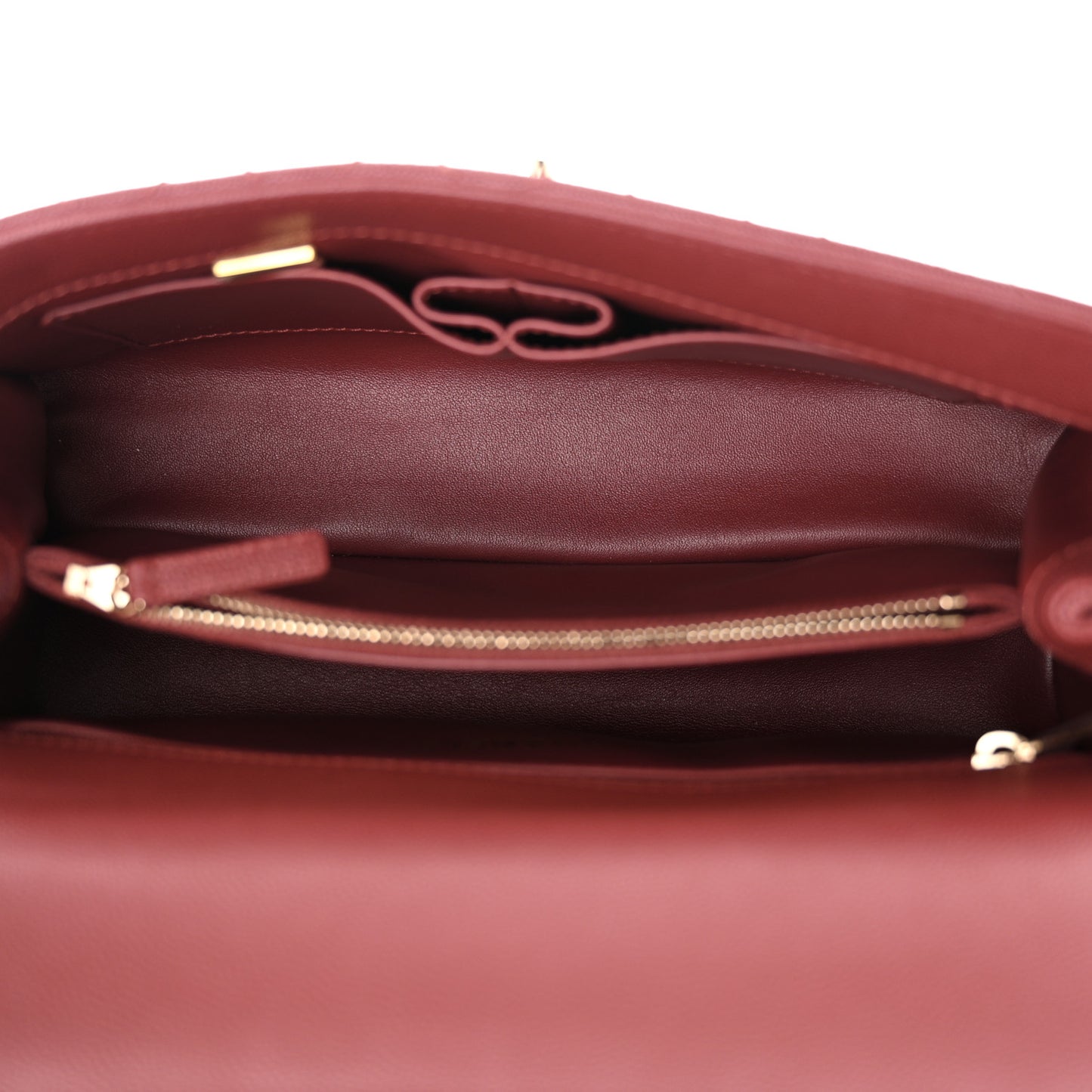 Caviar Quilted Small Coco Handle Flap Burgundy