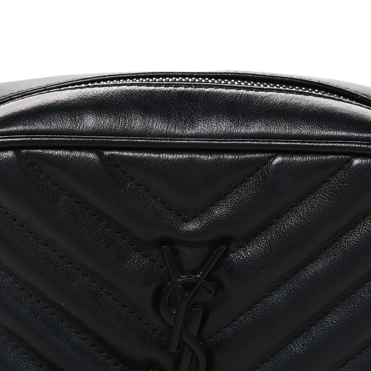 Saint Laurent Calfskin Matelasse Monogram Lou Belt Bag Black 7 of 9