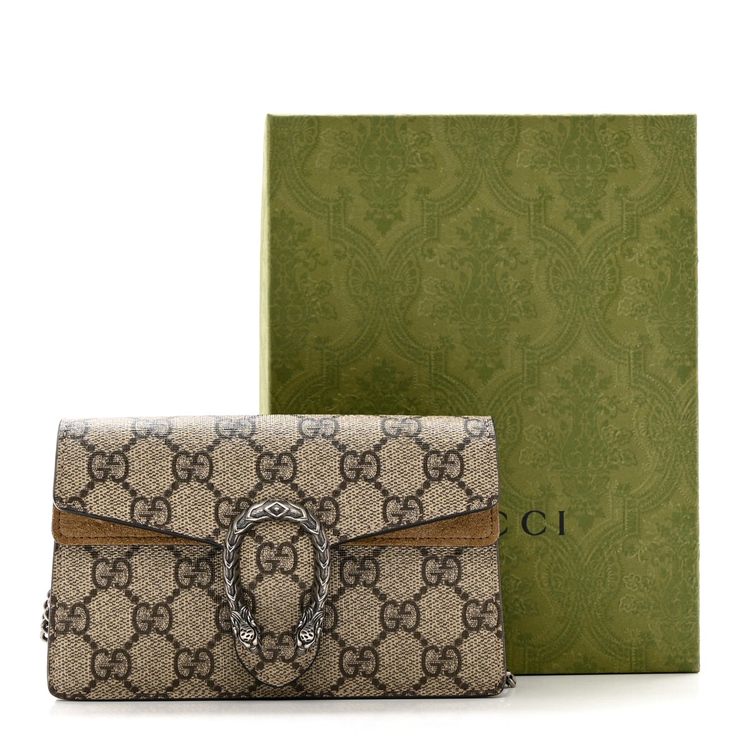 GG Supreme Monogram Super Mini Dionysus Shoulder Bag Taupe