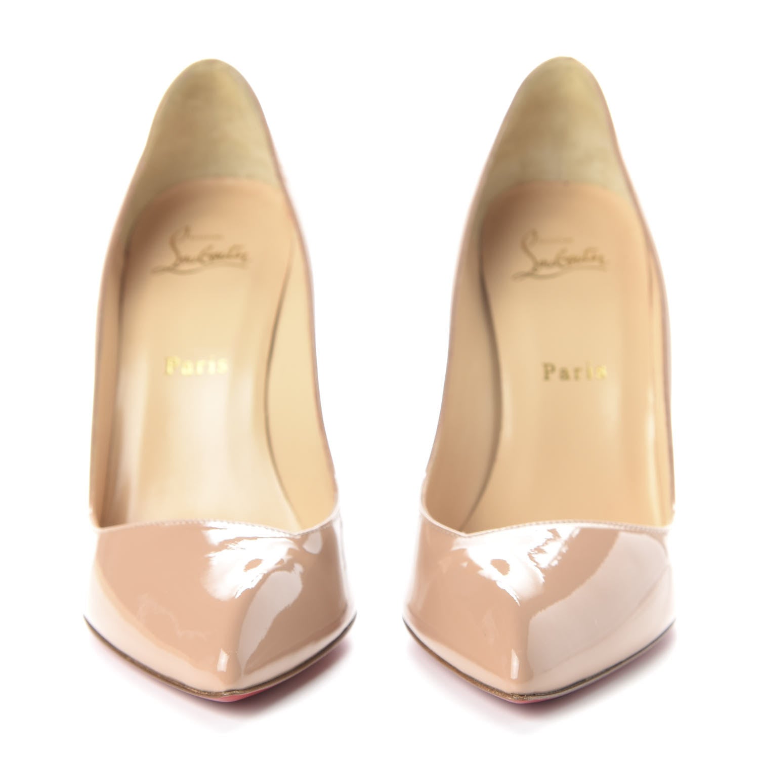 Christian Louboutin Patent Corneille 100 Pumps 39 Nude 2 of 12