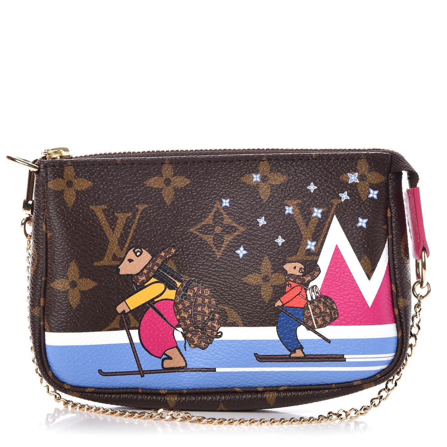 Monogram 2018 Christmas Animation Mini Bears Pochette Accessories