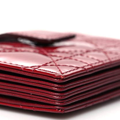 Christian Dior Patent Cannage Lady Dior 5-Gusset Card Holder Scarlet 9 of 11