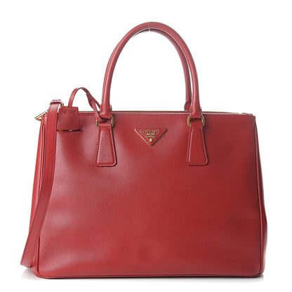 Prada Saffiano Medium Galleria Double Zip Tote Fuoco 1 of 18