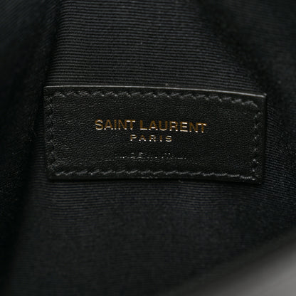 Saint Laurent Smooth Shiny Calfskin Monogram Uptown Baby Pouch Black 6 of 7