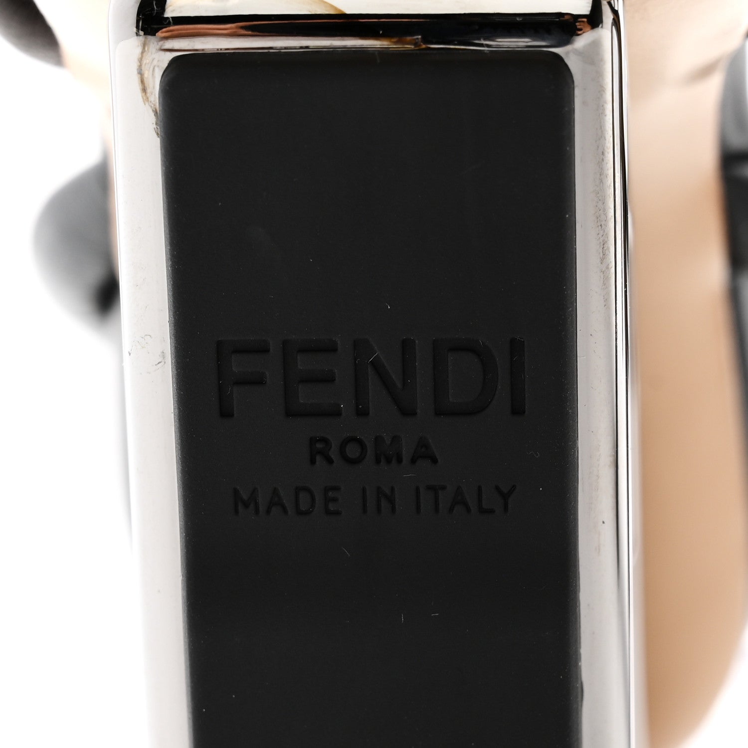 Fendi Nappa Metallic Ayers Fendi First 95mm Strappy Sandals 36.5 Black Chocolate Stagno 6 of 9
