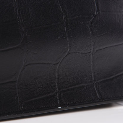 Mulberry Deep Calfskin Crocodile Embossed Medium Darley Black 9 of 10