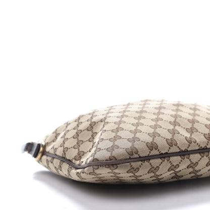 Gucci Monogram Medium New Britt Hobo Dark Brown 6 of 17