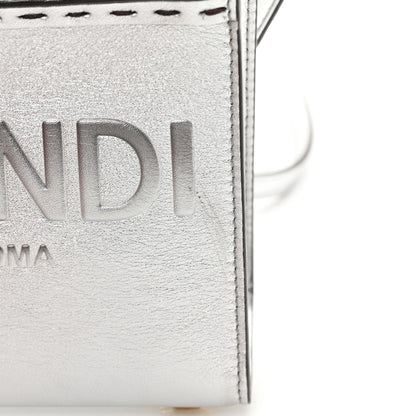 Fendi Vitello Catalan Mirror Plexiglass Mini Fendi Sunshine Shopper Tote Argento 11 of 12