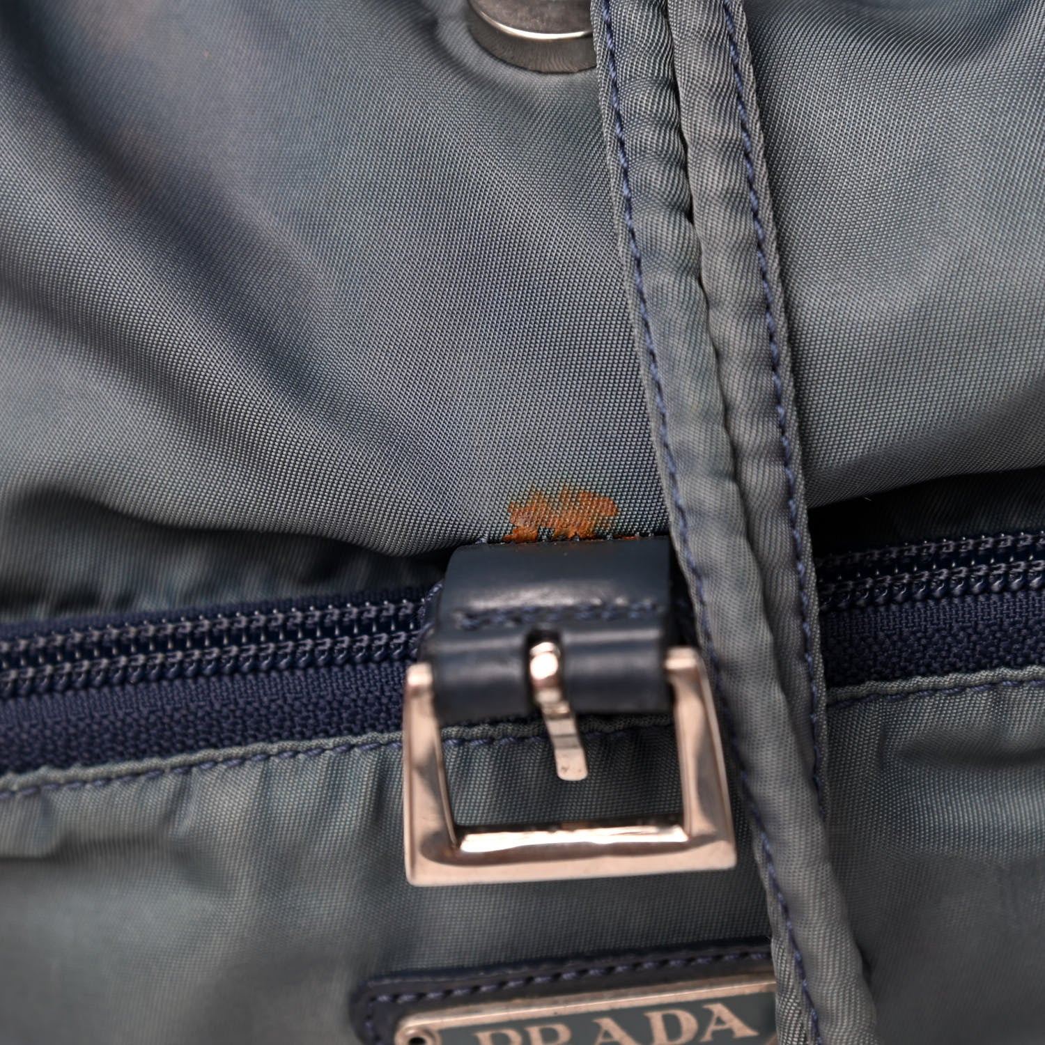 Prada Nylon Vela Cinch Backpack Blue 7 of 10