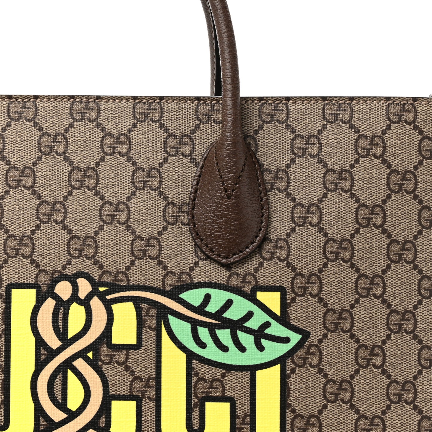 GG Supreme Monogram Cherry Marilyn Monoroe Tote Bag Beige Ebony New Acero Multicolor