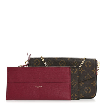 Louis Vuitton Monogram Pochette Felicie Chain Wallet Fuchsia 3 of 10