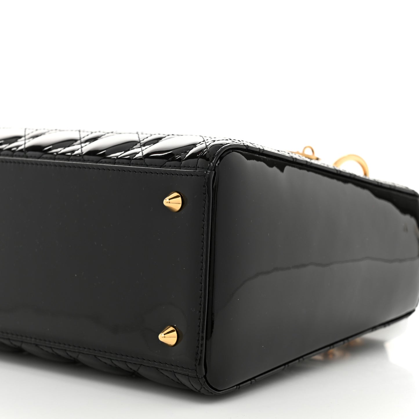 Patent Cannage Medium Lady Dior Black