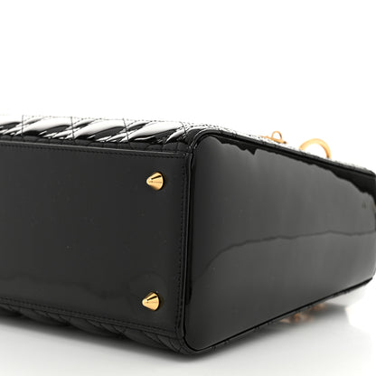 Christian Dior Patent Cannage Medium Lady Dior Black 10 of 11