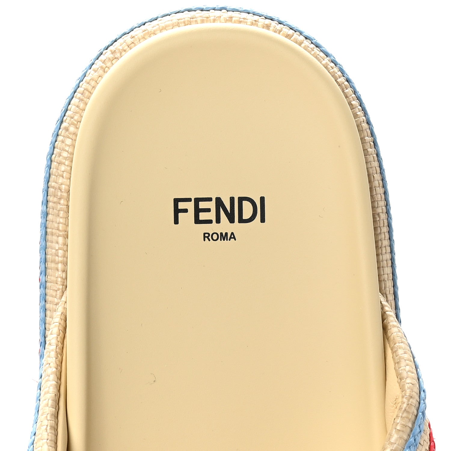 Fendi Raffia Embroidered Knot Sandals 39 Multicolor 8 of 8