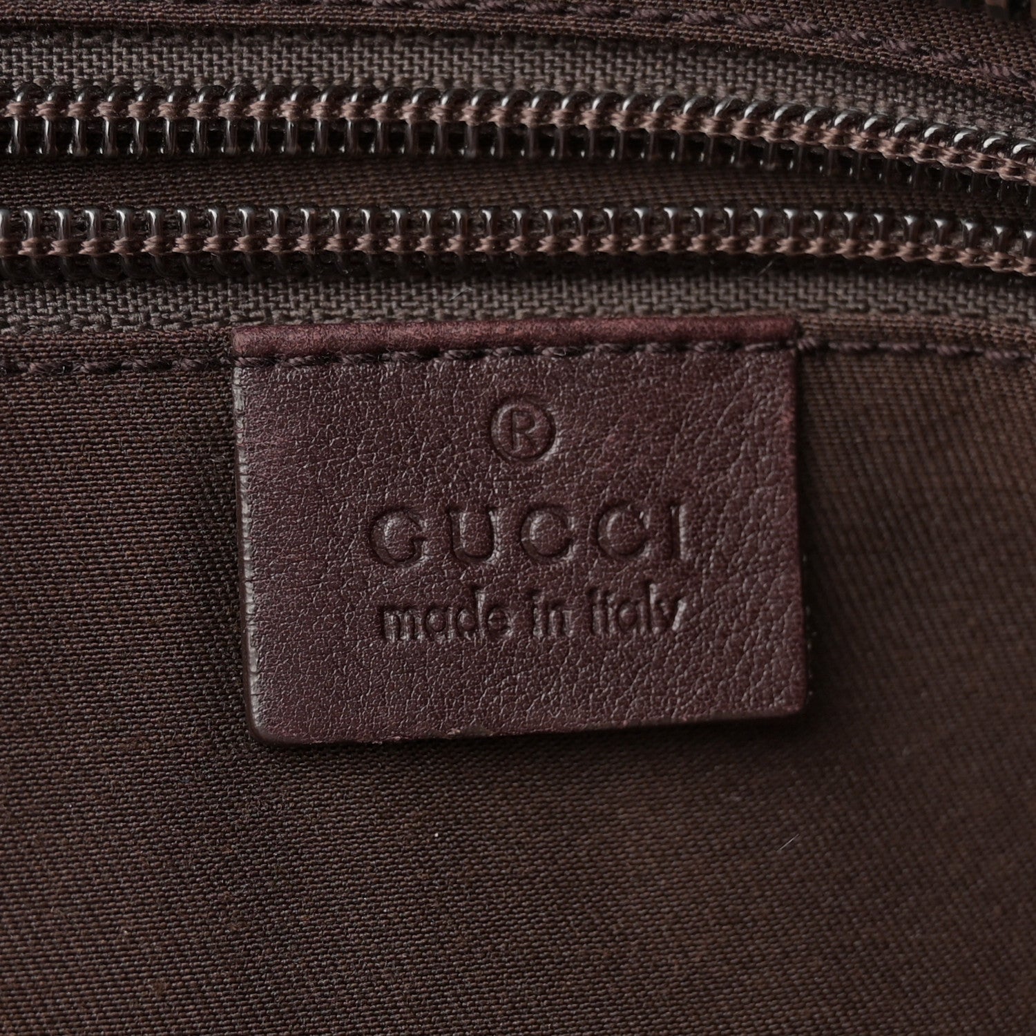 Gucci Guccissima Large Zippered Travel Tote Brown 6 of 15