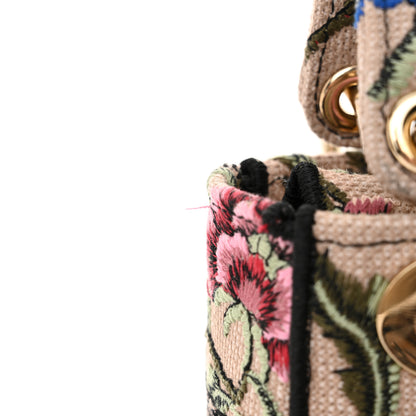 Christian Dior Canvas Mille Fleurs Embroidered Mini Lady D-Lite  Beige Multicolor 11 of 11