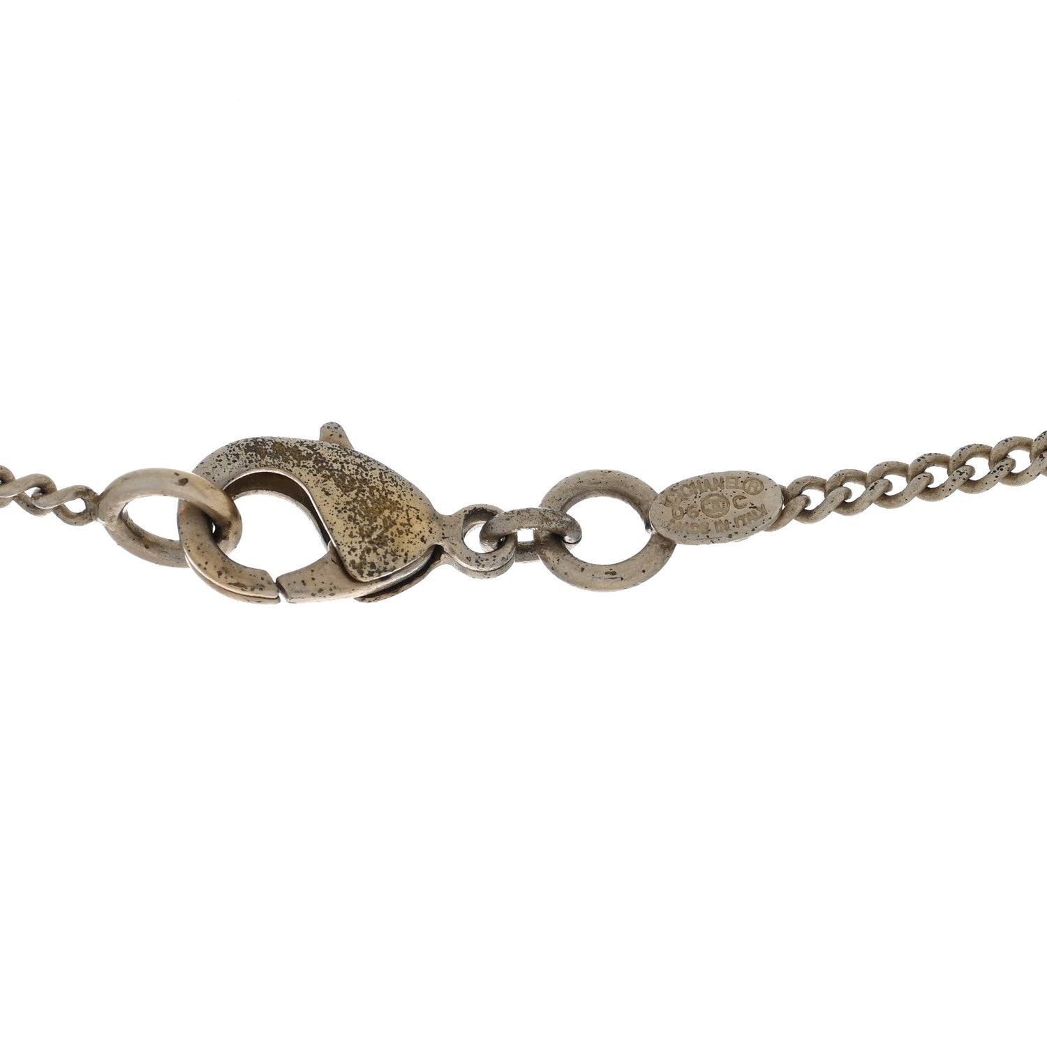 Chanel Enamel Pearl CC Necklace Black Gold 3 of 5