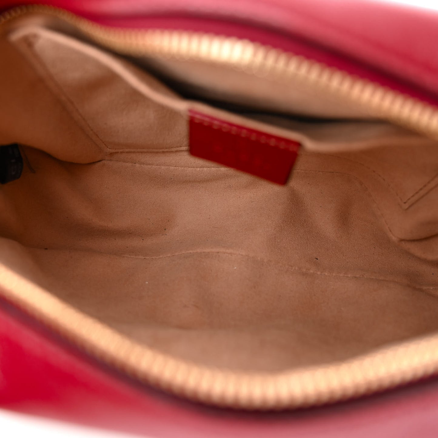 Monogram Azalea Calfskin Matelasse Diagonal Small GG Marmont Chain Shoulder Bag Beige Ebony New Cherry Red
