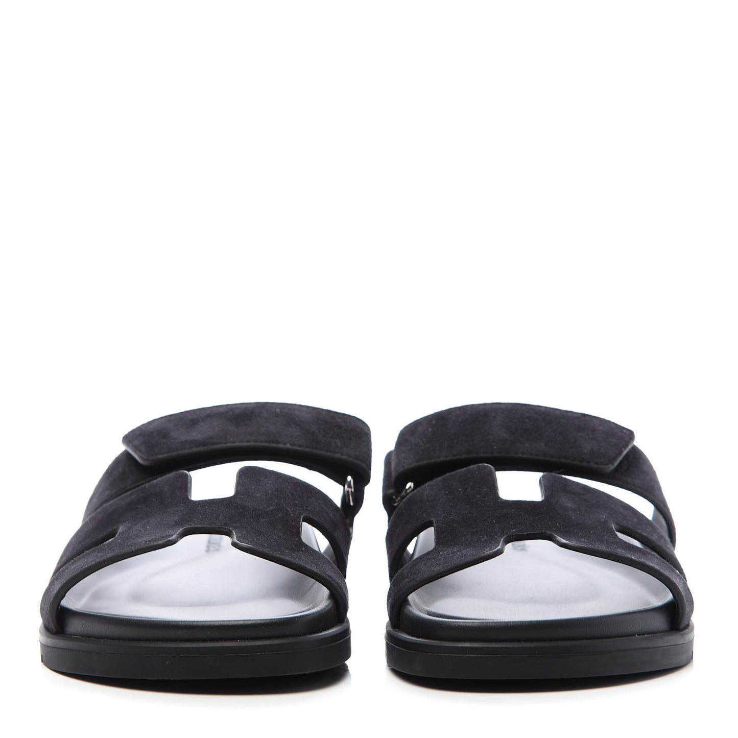 Suede Goatskin Womens Chypre Sandals 37 Black